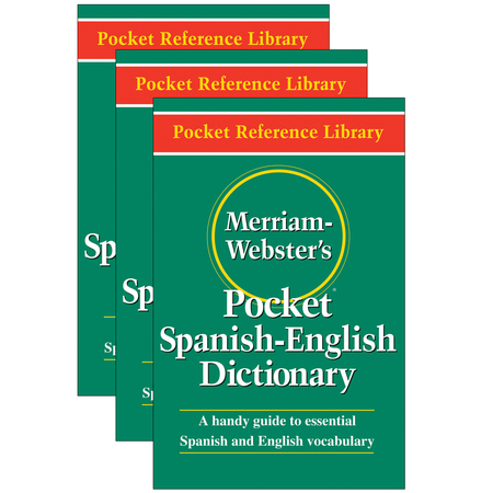 MERRIAM-WEBSTER Merriam-Websters Pocket Spanish-English Dictionary, Paperback, PK3 9780877795193